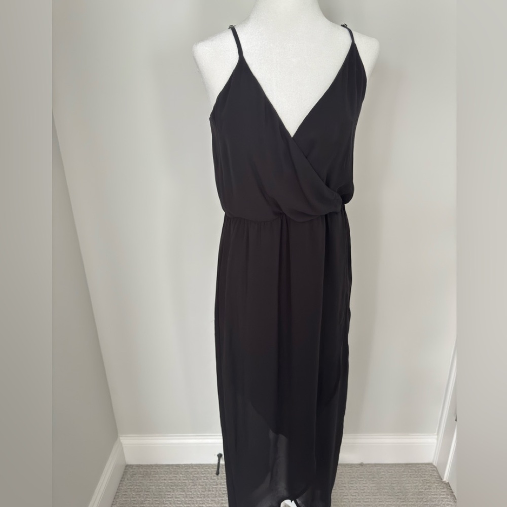 Elegant Black Wrap Dress